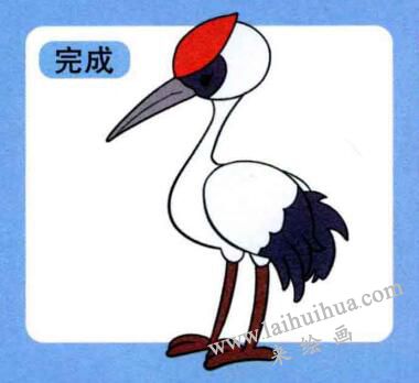 丹頂鶴兒童畫