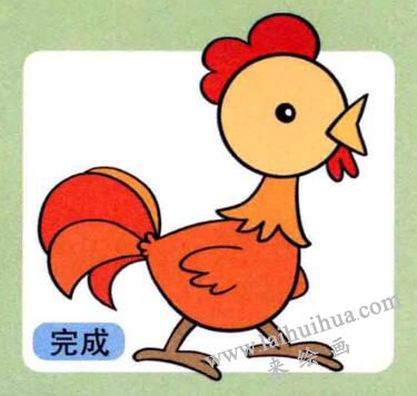公雞兒童畫