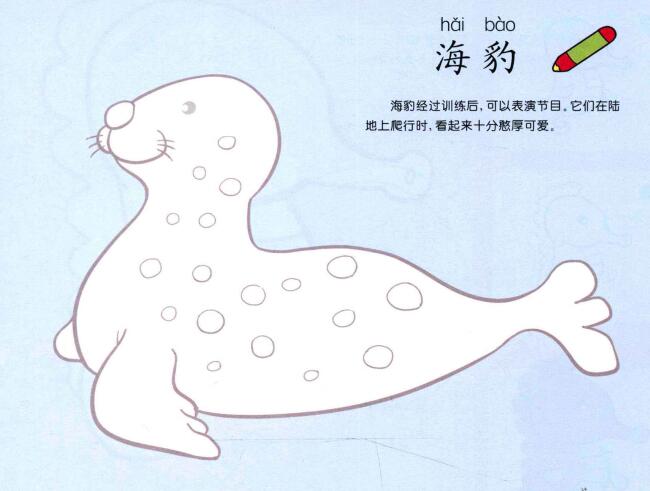 海豹兒童畫