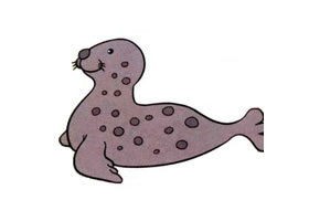 海豹兒童畫