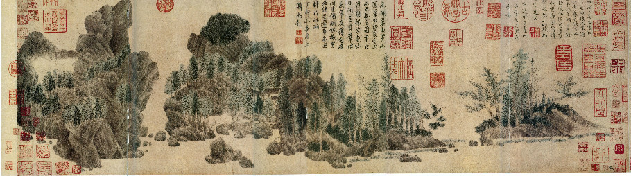 錢選的淺絳山水畫
