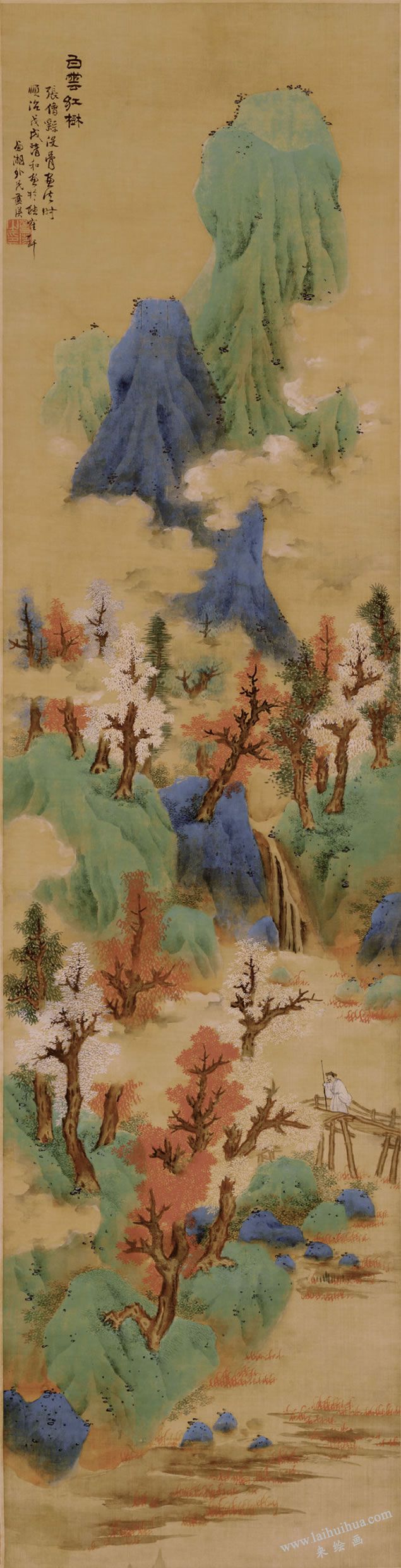 藍瑛的沒骨山水畫