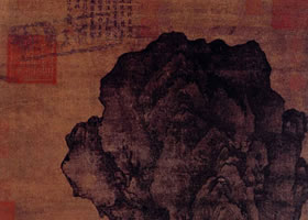 關(guān)仝《關(guān)山行旅圖》軸卷