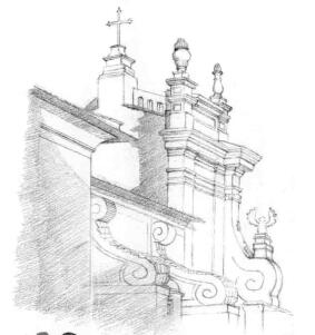 教堂素描步驟細(xì)化步驟01