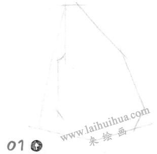 陽臺素描畫線稿步驟01
