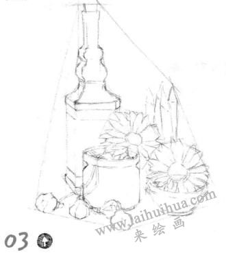 陽臺素描畫線稿步驟03