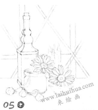 陽臺素描畫線稿步驟05