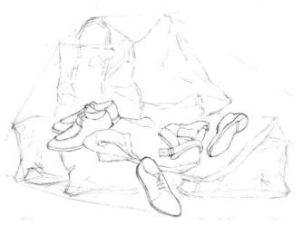 男人的櫥窗秀素描畫線稿畫法步驟04