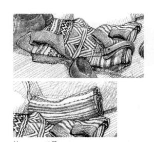 男人的櫥窗秀素描鋪色畫法步驟04、05