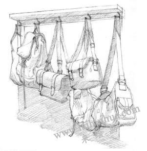包包素描鋪色步驟01