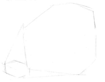 破舊皮沙發(fā)的素描畫線稿畫法步驟01