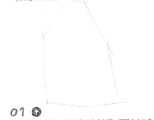 書房一角素描畫線稿畫法步驟01