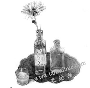 玻璃制品素描鋪色畫法步驟07