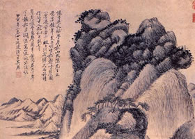 清代吳歷《松壑鳴琴圖軸》欣賞