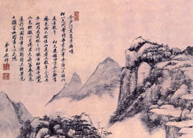 清代畫家王原祁《富春圖軸》欣賞