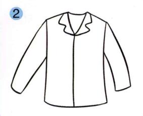 衣服的兒童畫畫法步驟02