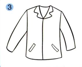 衣服的兒童畫畫法步驟03