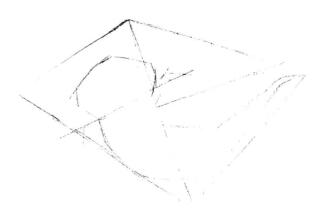 六角恐龍的素描畫線稿畫法步驟01