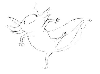 六角恐龍的素描畫線稿畫法步驟03
