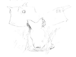 牛角魚素描鋪大色畫法步驟01