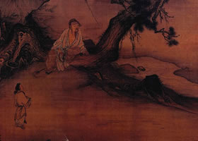 南宋畫家馬麟《靜聽松風(fēng)圖軸》欣賞
