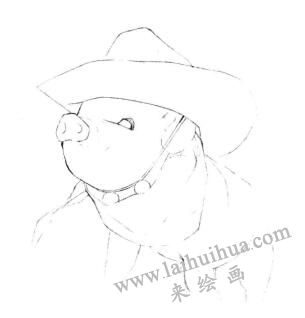 小香豬的素描畫法步驟