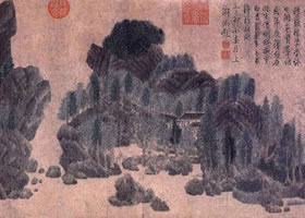 元代畫家錢選《浮玉山居圖卷》欣賞