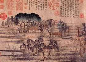 元代趙孟頫《鵲華秋色圖卷》欣賞