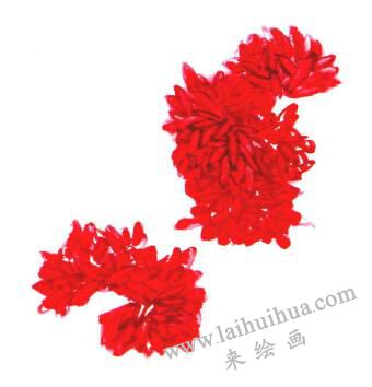 紅菊的國畫畫法步驟01
