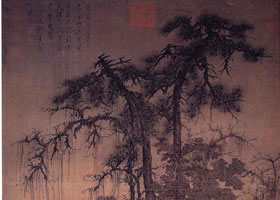 元代唐棣《霜浦歸漁圖軸》欣賞