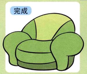 沙發(fā)的兒童畫(huà)畫(huà)法步驟04