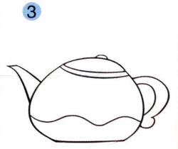 茶壺的兒童畫畫法步驟04