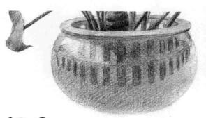 滴水觀音素描逐個(gè)細(xì)化畫法步驟11
