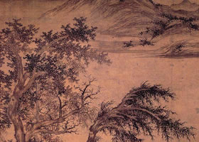 元代盛懋《秋舸清嘯圖軸》欣賞