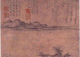 元代倪瓚《六君子圖軸》欣賞