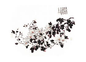 團(tuán)扇菊花的畫法步驟范例三