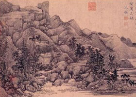 元代馬琬《春山清霽圖》卷