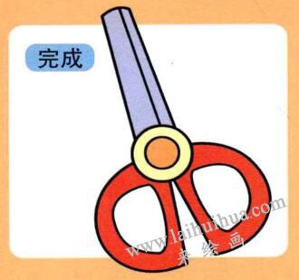 剪刀兒童畫畫法步驟04