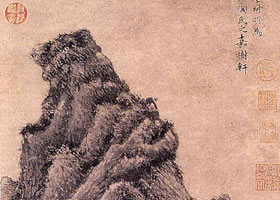 元代王蒙《夏日山居圖》軸欣賞