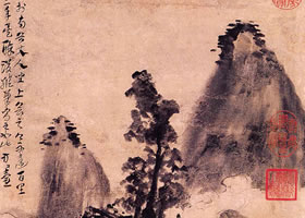 方從義《高高亭圖軸》欣賞