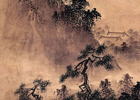 明代戴進《春山積翠圖軸》欣賞
