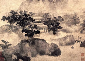 戴進《仿燕文貴山水圖軸》欣賞