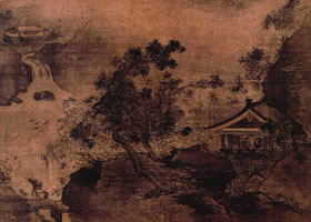 明代張路《風(fēng)雨歸莊圖軸》欣賞