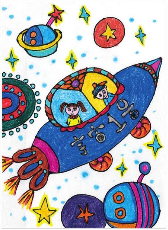 宇宙世界兒童畫