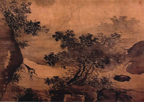 明代張路《山雨欲來圖軸》欣賞