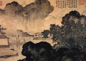 明代唐寅《事茗圖卷》欣賞