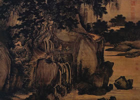 唐寅《山路松聲圖軸》欣賞