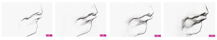 側(cè)面嘴的素描畫(huà)法
