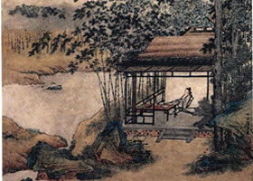 仇英《梧竹書(shū)堂圖軸》欣賞
