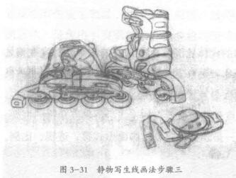 靜物素描線畫法（結(jié)構(gòu)畫法）步驟三